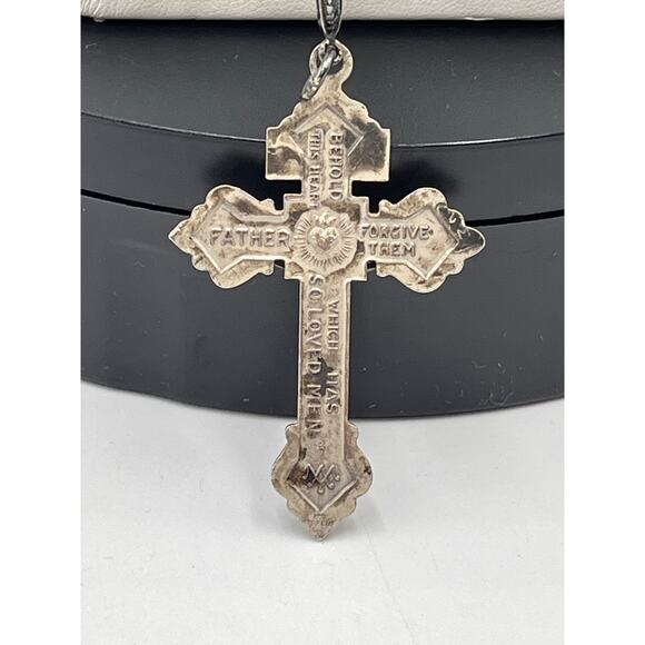 Rosary Sterling Crucifix Austrian Crystal 6mm Faceted Round Aurora Borealis Bead - Picture 5 of 15